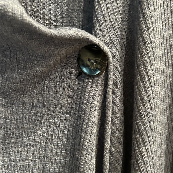 Blue Ribbed Open Cardigan - Picture 3 of 3